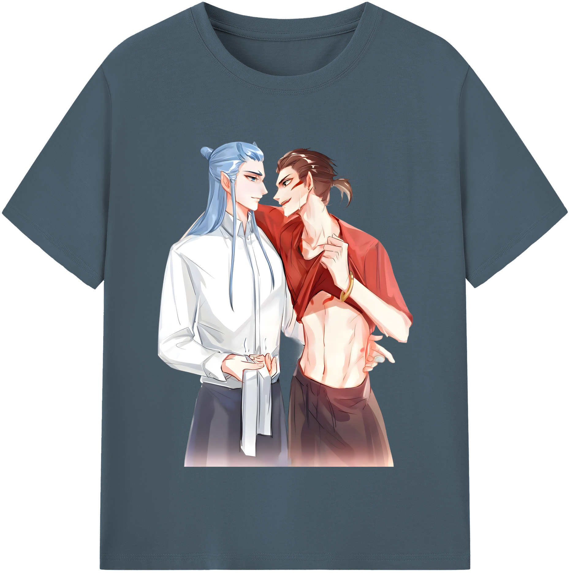 （画像用） Ne Zha 2 ナタ 魔童の大暴れ 綿100％半袖Tシャツ（フロントプリント）